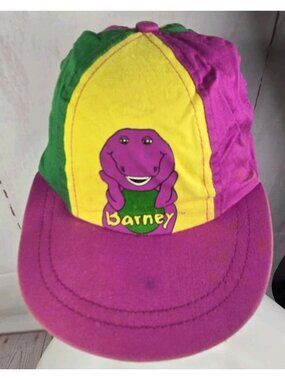 Vintage 1992 Barney Purple Dinosaur Girl’s Party Baseball Hat Youth Size